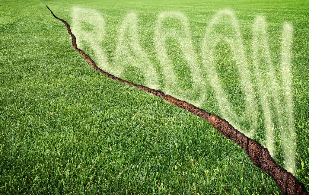 Radon coming out from the ground