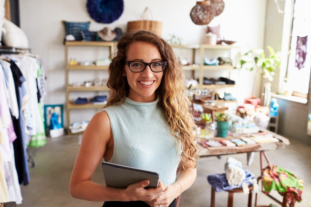 Business owner posing