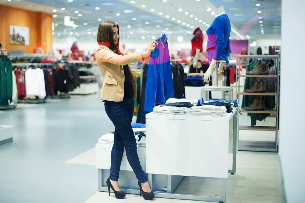 woman shopping at a store