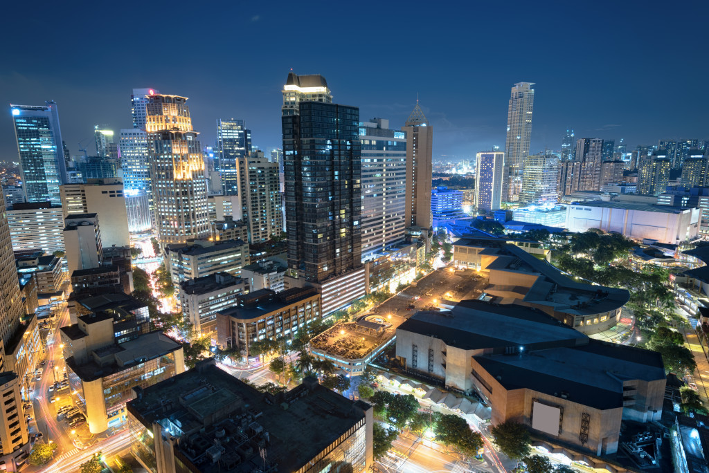 aerial view of Makati City Philippines