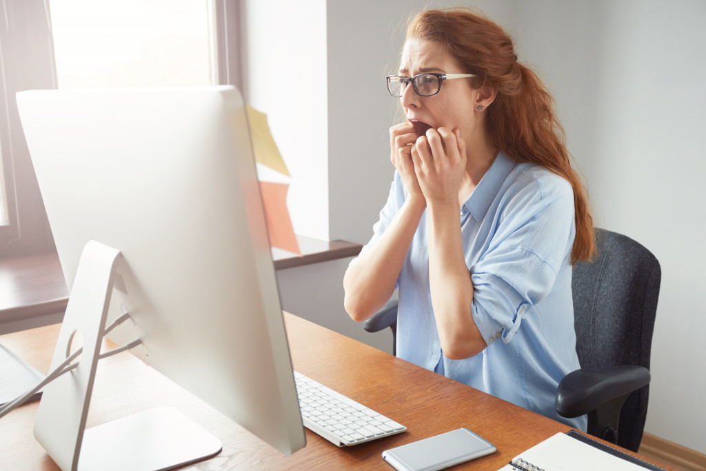 A remote employee's reaction to losing internet connection