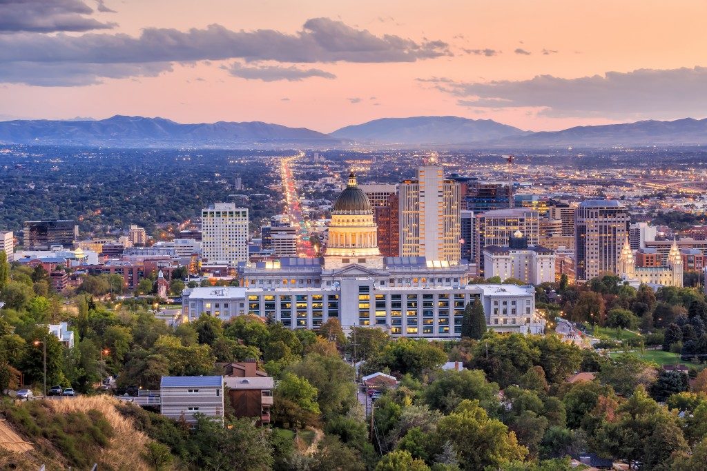 Utah night skyline