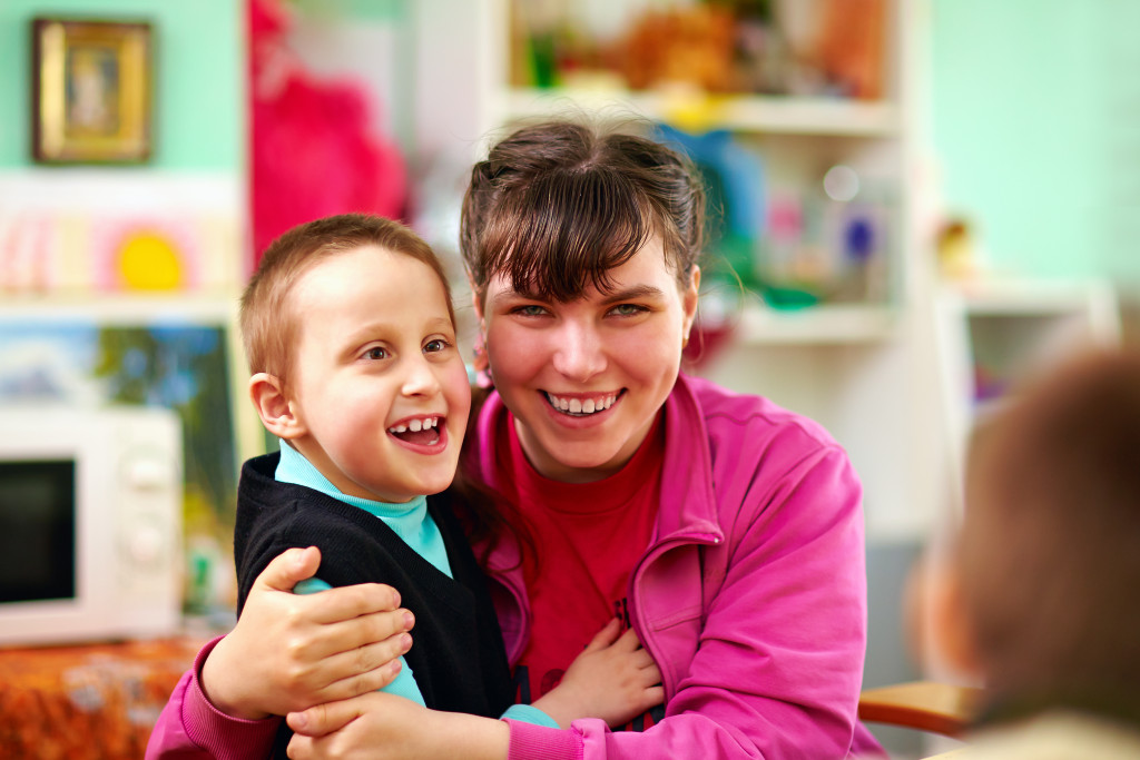 mother and her child with special needs