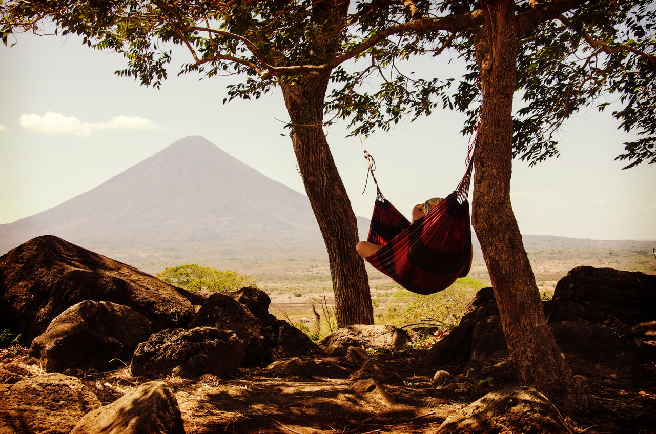 person on a hammock