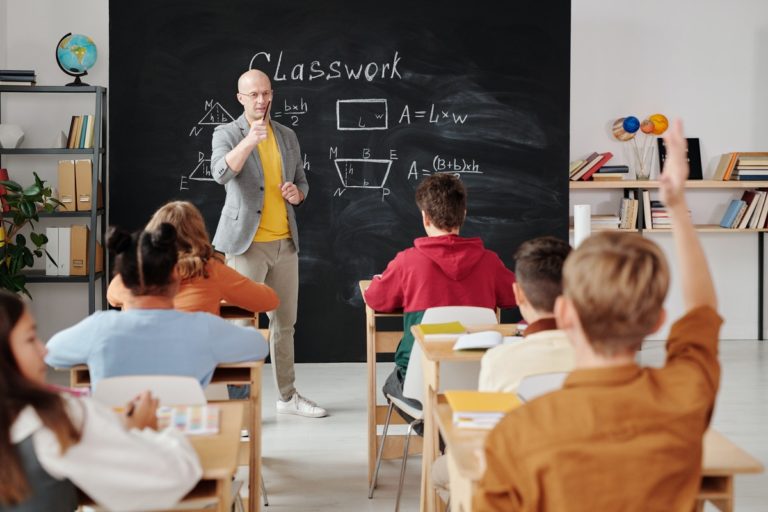 classroom with students inside